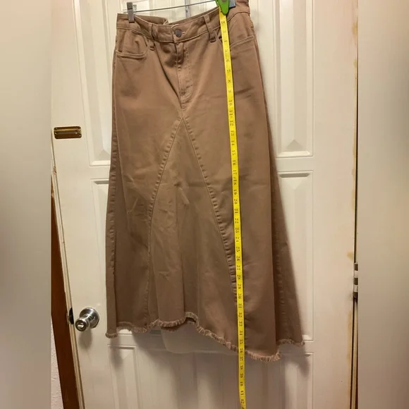 Wash Lab Long Maxi A Line Denim Skirt - Picture 8 of 12